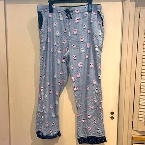 Munki Munki size XL grey Owl Jammie pants only
